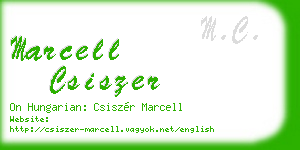 marcell csiszer business card